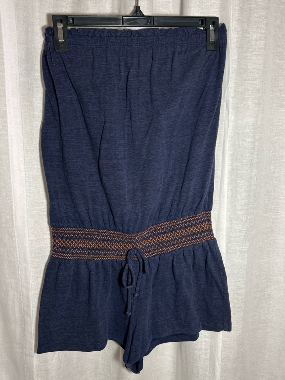 Lucky Brand | Navy Strapless Romper |Coverup